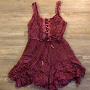 Rebellion Fairy style maroon dress